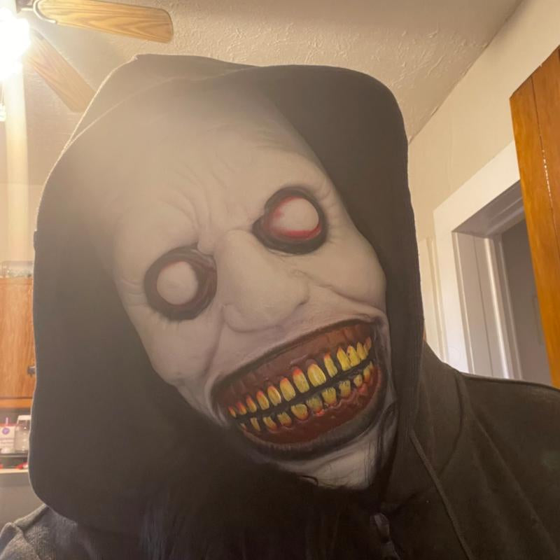 Scary Zombie Mask Set, Halloween Costume Accessory, Clown & Demon Design, Lightweight Breathable Plastic, Haunted House Party Essential