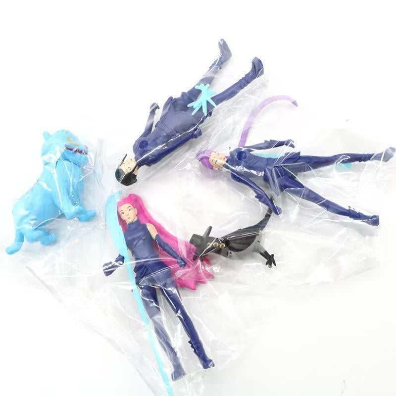 Kpop Demon Hunter Theme Doll Set 12-Piece Cartoon Model Toys for Home & Office Decor Desk Decorations Unique Themed Dolls Compact Size Easy Display No Warranty 5.3-11.5Cm 268G