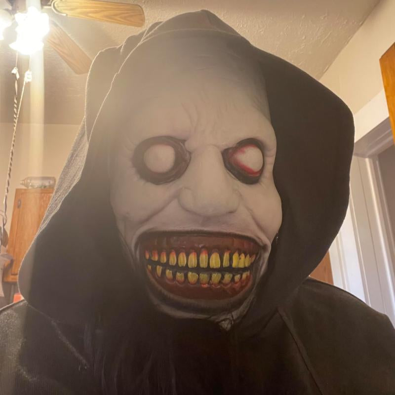 Scary Zombie Mask Set, Halloween Costume Accessory, Clown & Demon Design, Lightweight Breathable Plastic, Haunted House Party Essential