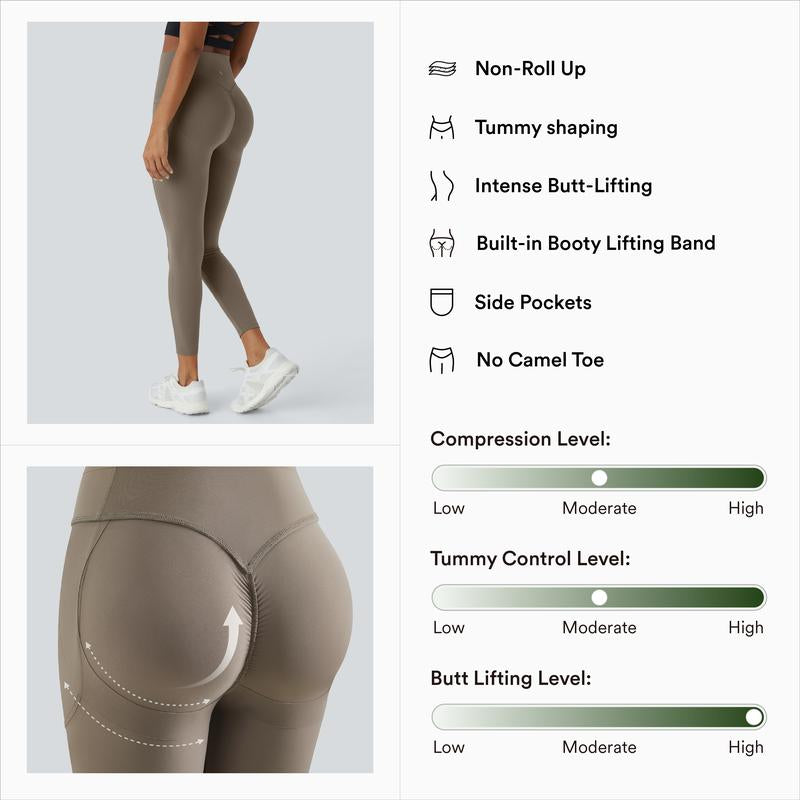 Halara Women'S Ultrasculpt Socinched High Waisted Scrunch Butt Lifting Tummy Control Side Pocket Training Leggings No Front Crotch Seam#Outdoorfun