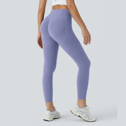 Halara Women'S Ultrasculpt Socinched High Waisted Scrunch Butt Lifting Tummy Control Side Pocket Training Leggings No Front Crotch Seam#Outdoorfun