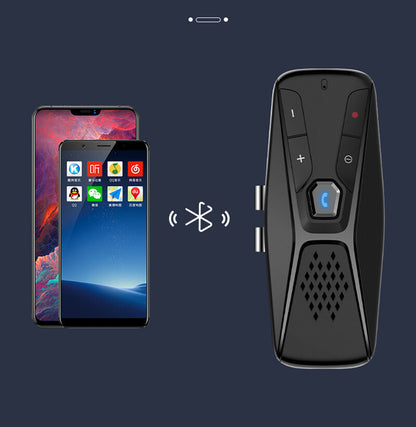 Wireless Bluetooth 5.0 Hands Free Car Kit Speakerphone Speaker Phone Visor Clip