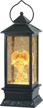 Christmas Snow Globe Lantern with Music, Battery Operated Lighted Swirling Glitter Water Lantern with Timer for Christmas Home Decoration, Snowman