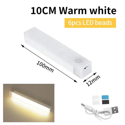 LED Body Sensor Light Magnetic Easy Access Rechargeable Bedroom Corridor Bathroom Lighting Study Room Reading Lights