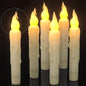 6Pcs LED Taper Candles with Remote Control, Battery Operated Flameless Flickering Floating Candlesticks, Dripless Handheld Tapered Candles for Home Party Classroom Church Decorations