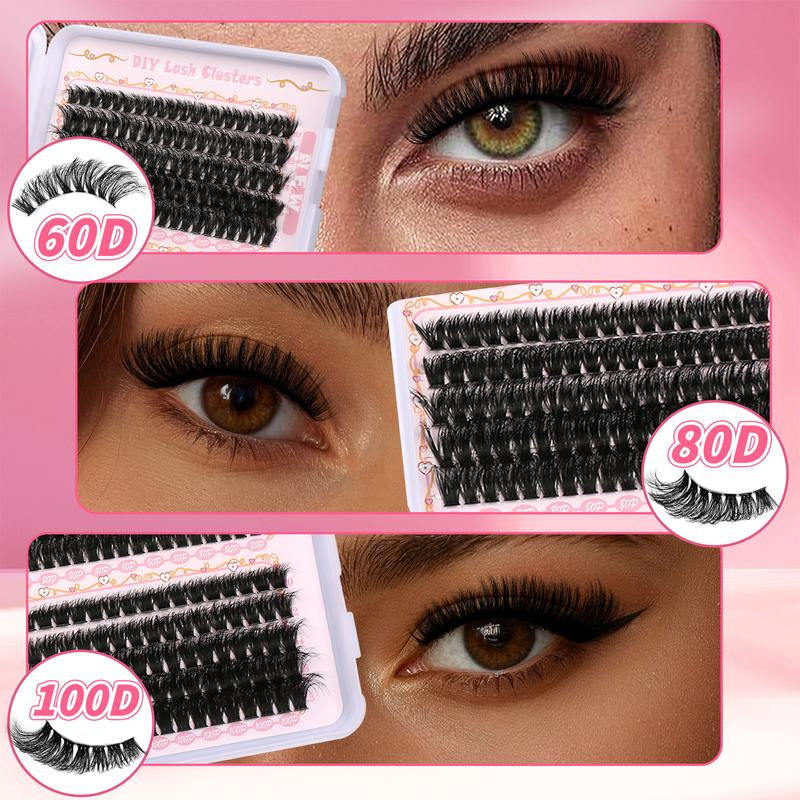 Lash Clusters Book 30D/40D/50D/60D/80D/100Dextensions Kit Lash Clusters Kit Eyelash Extension Kit Eye Lashes, Fairy Lash Clusters Extension Kit Lashes Clusters Kitwispy Manga Lashes, Individual Lashes Eyelash Extension Lashes Halloween Makeup