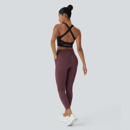 Halara Women'S Ultrasculpt Socinched High Waisted Scrunch Butt Lifting Tummy Control Side Pocket Training Leggings No Front Crotch Seam#Outdoorfun