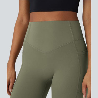 Halara Women'S Ultrasculpt Socinched High Waisted Scrunch Butt Lifting Tummy Control Side Pocket Training Leggings No Front Crotch Seam#Outdoorfun