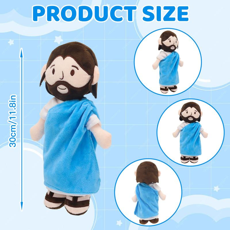 Yelakey Jesus Plush Toy - 11.8 Inch Soft and Cuddly Stuffed Toy for Kids and Adults, Lovely Plush Gift, Religious Thanksgiving Christmas Christian Baptism Gifts, Christmas Decorations, Thanksgiving Christmas Gift