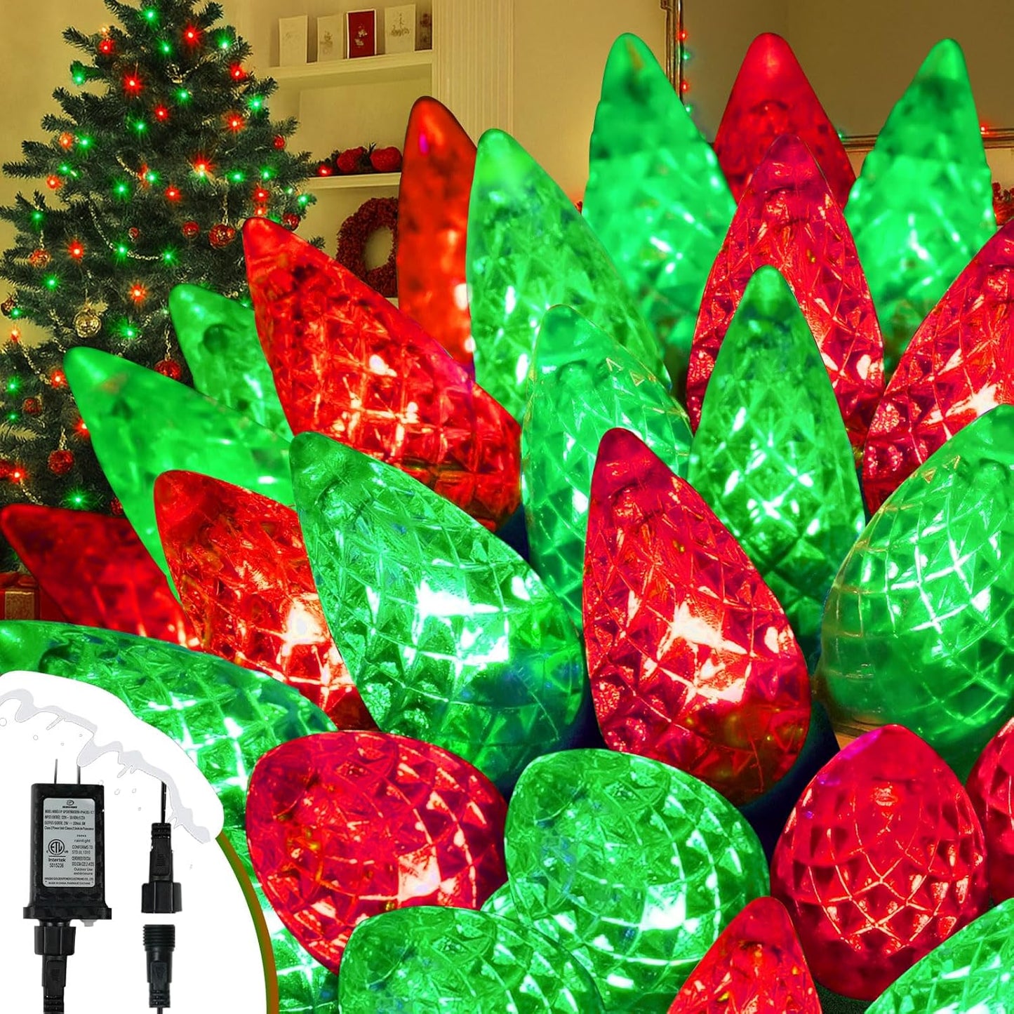 Upgraded 250 LED C6 Connectable Christmas String Light, 82FT Waterproof Christmas Twinkle Lights for Outdoor, Plug in Fairy Twinkle Lights Indoor with 13 Modes & Timer for Christmas Decorations(Blue)