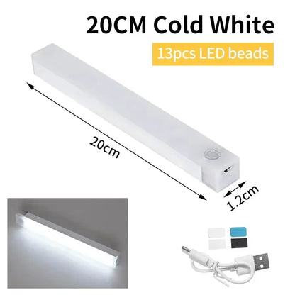 LED Body Sensor Light Magnetic Easy Access Rechargeable Bedroom Corridor Bathroom Lighting Study Room Reading Lights